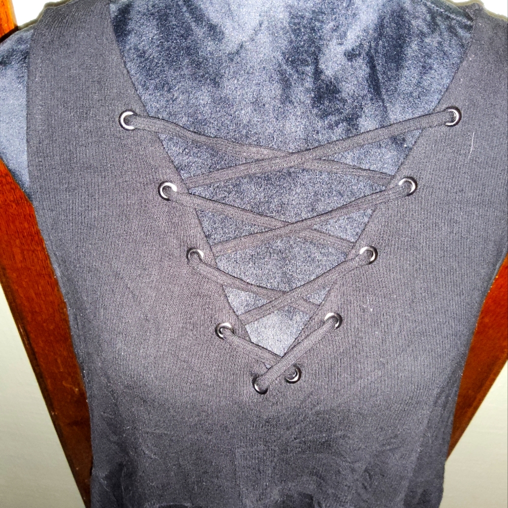 Black Sleeveless Tunic Tank, 2X